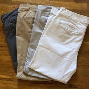 Lot of 4 Old Navy Pixie Chino pants. All size 10!